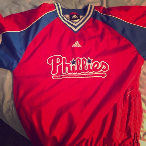 MLB PHILLIES KIDS MEDIUM WINDBREAKER NEVER WORN! - Picture 1 of 2